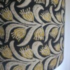 Abat-jour pour lampe blockprint noir jaune safran et beige
